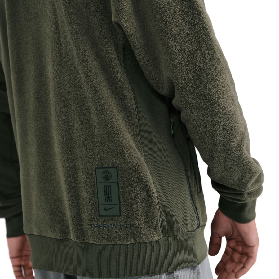 Sweat zippé PSG Therma-Fit polaire vert