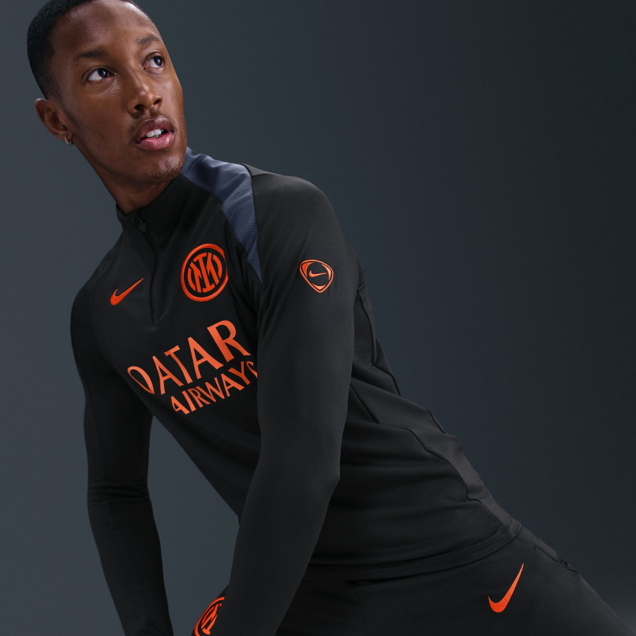 Sweat zippé Inter Milan Strike gris orange