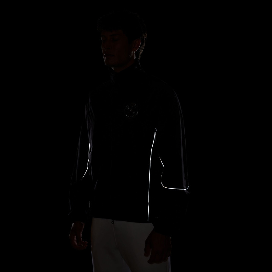 Veste survêtement PSG Anthem noir blanc