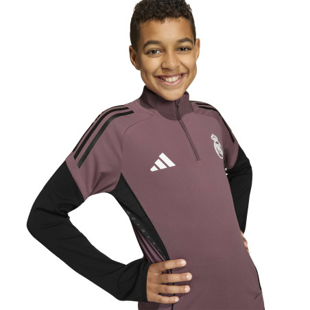 Sweat zippé junior Real Madrid rose noir