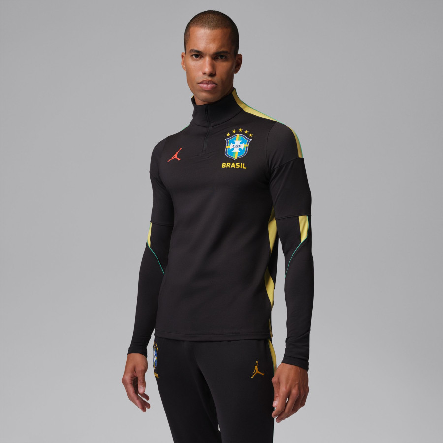 Sweat zippé Brésil Strike noir