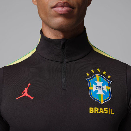 Sweat zippé Brésil Strike noir