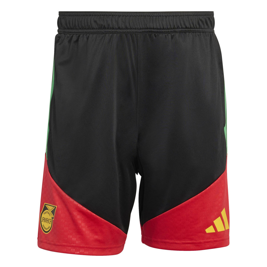 Short entraînement Jamaïque noir rouge