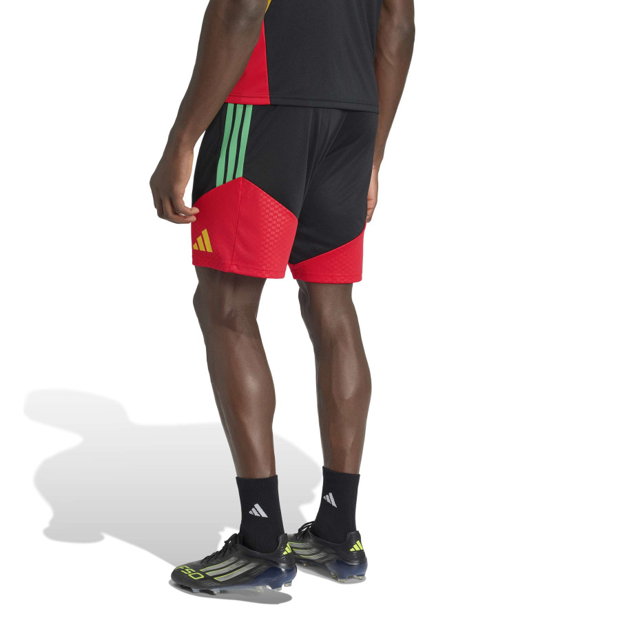 Short entraînement Jamaïque noir rouge