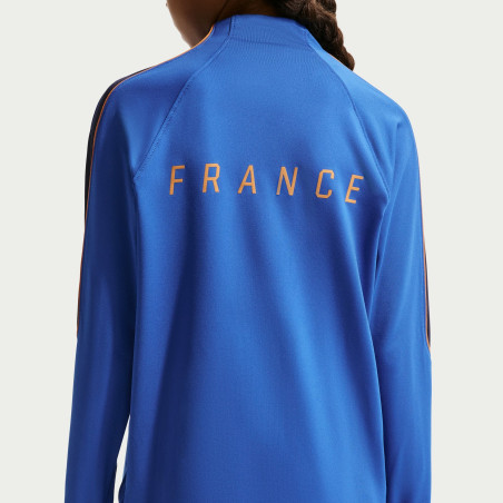 Sweat zippé junior Equipe de France Strike bleu
