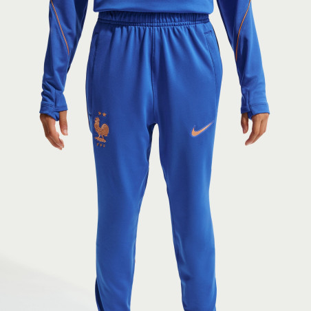 Pantalon survêtement junior Equipe de France Strike bleu