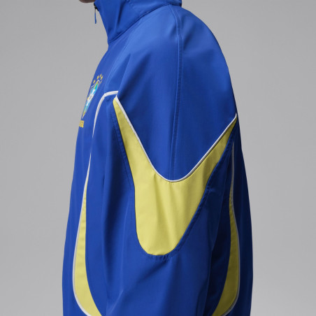 Veste survêtement Brésil Jordan Anthem bleu jaune