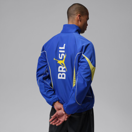 Veste survêtement Brésil Jordan Anthem bleu jaune