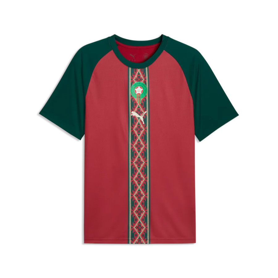 Maillot avant match Maroc rouge vert