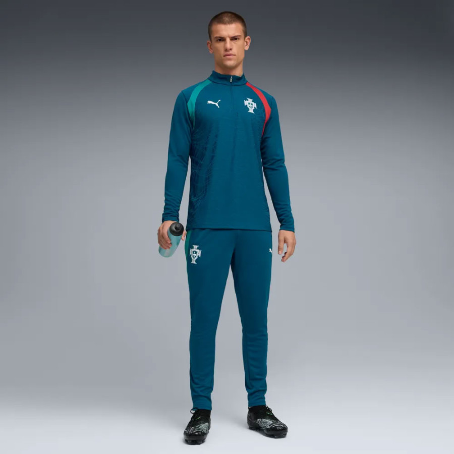 Sweat zippé Portugal bleu