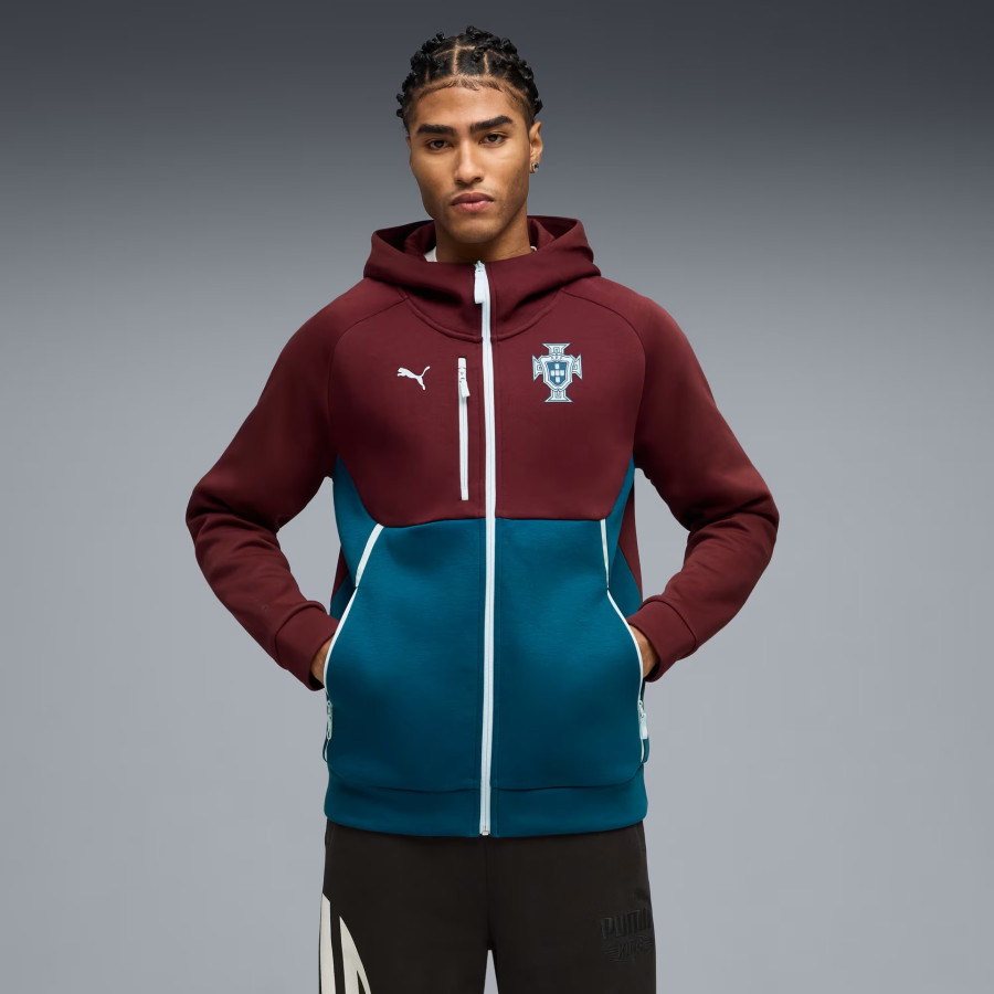 Veste survêtement Portugal PumaTech rouge bleu