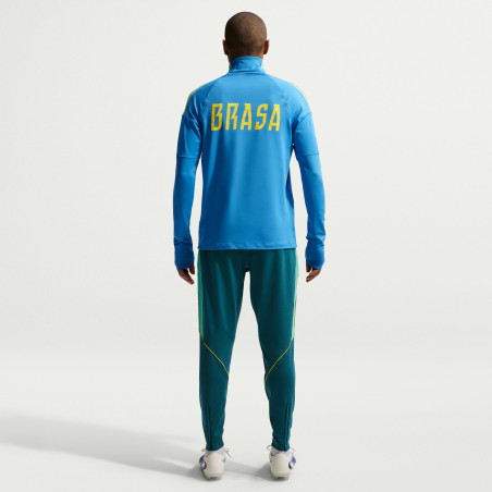 Sweat zippé Brésil Strike bleu