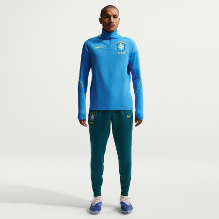 Sweat zippé Brésil Strike bleu
