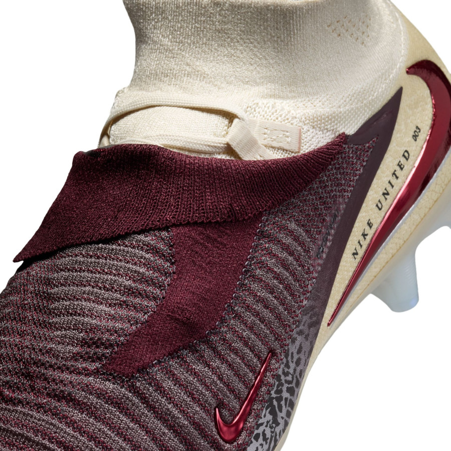 Nike Phantom 6 montante United 3 Elite FG rouge blanc