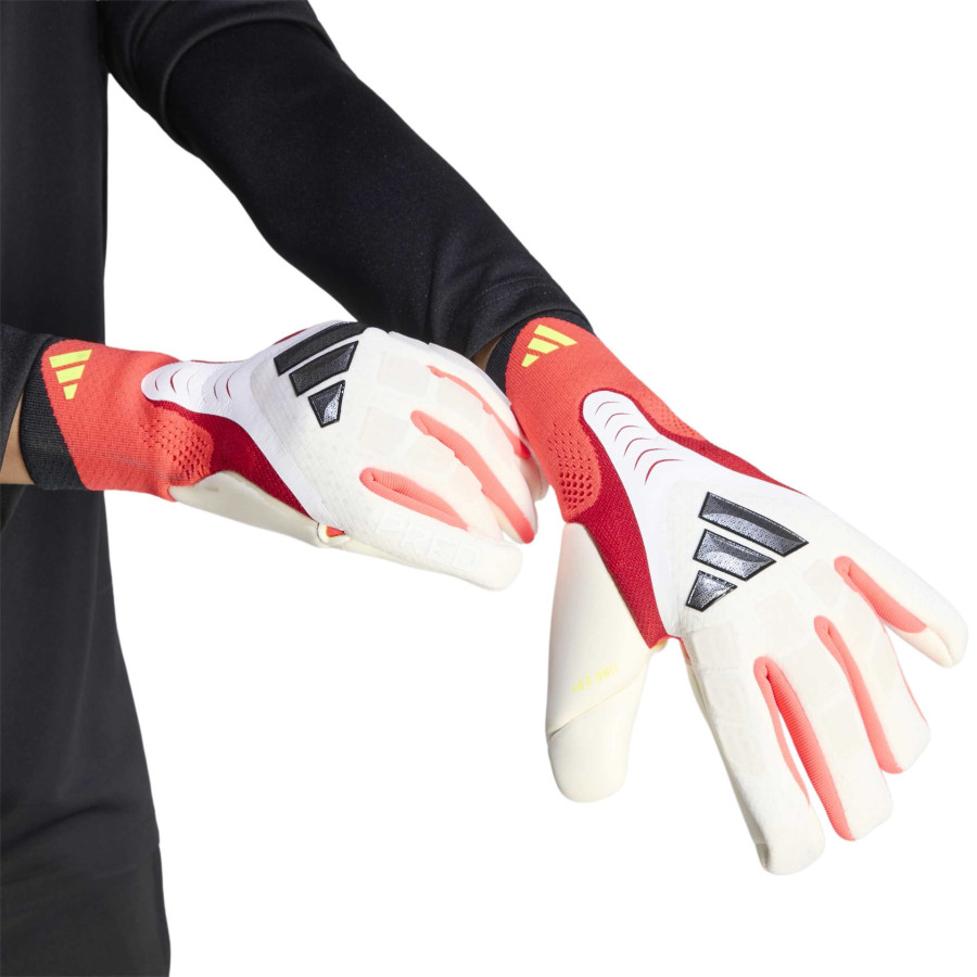Gants gardien adidas Predator GL Pro blanc rouge