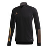 Sweat zippé adidas noir or