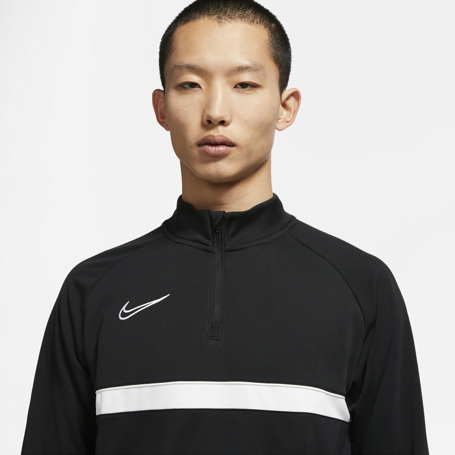 Sweat zippé Nike Academy noir blanc