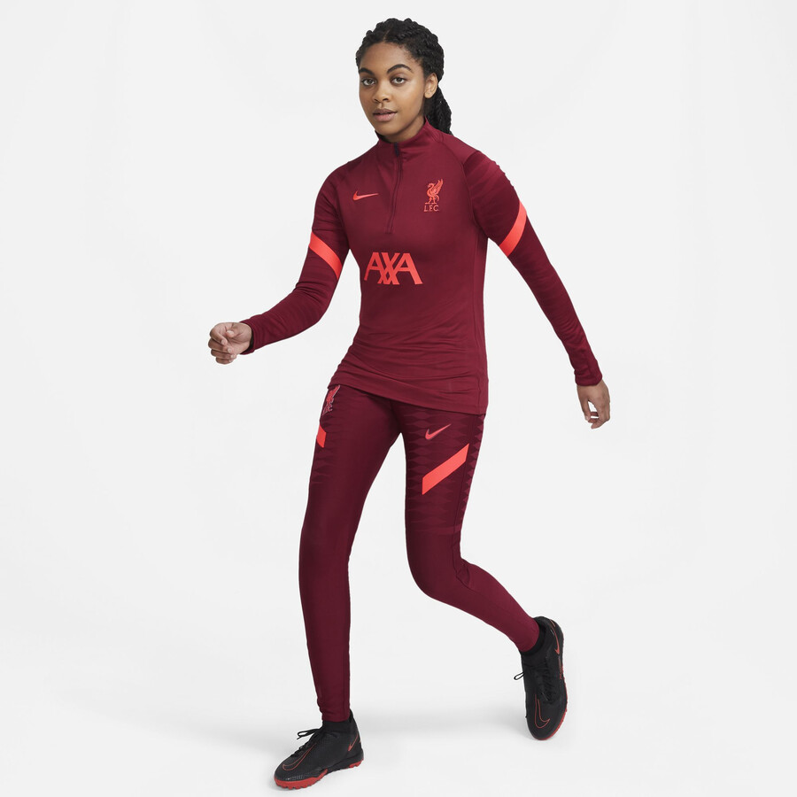 Sweat zippé Femme Liverpool rouge 2021/22
