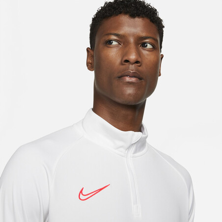 Sweat zippé Nike Academy blanc rouge 2021/22