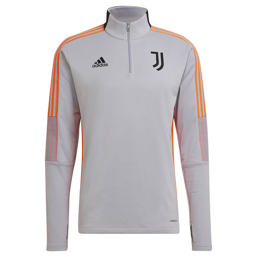 Sweat zippé col montant Juventus gris orange 2021/22