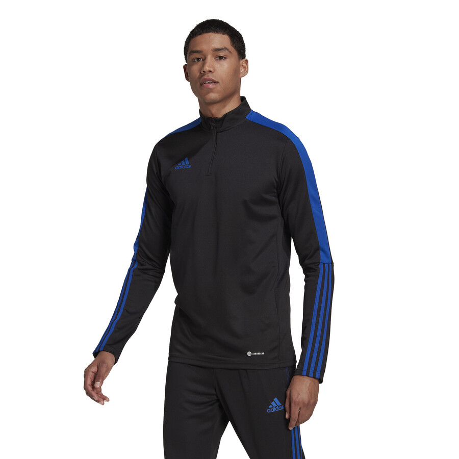 Sweat zippé adidas Tiro noir bleu