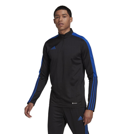Sweat zippé adidas Tiro noir bleu