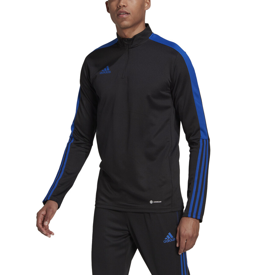 Sweat zippé adidas Tiro noir bleu