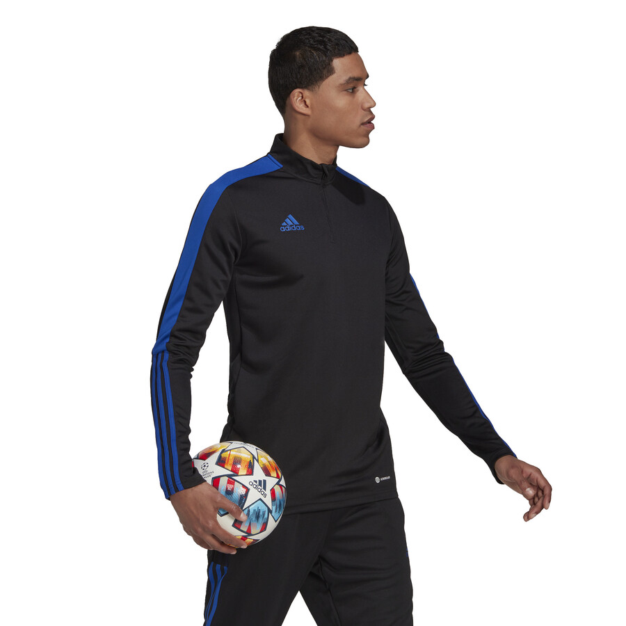 Sweat zippé adidas Tiro noir bleu