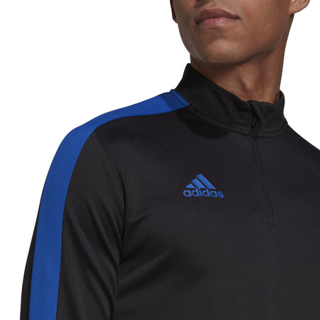 Sweat zippé adidas Tiro noir bleu